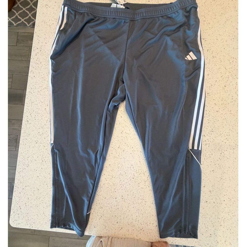 NWT adidas Womens 4X Tiro 23 League Soccer Track Pants Gray White HS3532